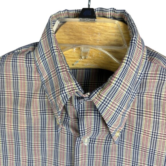 Vintage 70's Sutton Collection Shirt Mens (16-33) Plaid Long Sleeve Button-Down - Picture 3 of 8